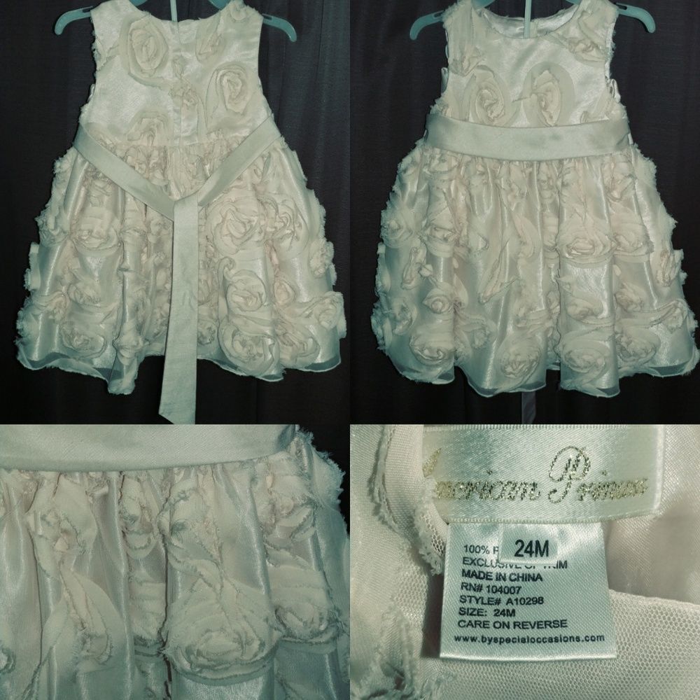 Girl's formal flower designed dress